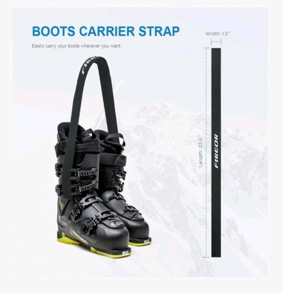 FIREOR Ski Carrier Strap, Snowboard, Pole and Boot Carry Sling Band Kit, New - Picture 8 of 9